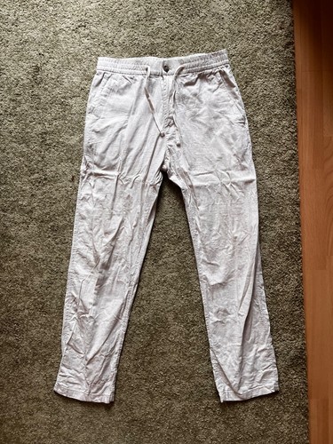 Leinenhose beige s m - leinenhose, gr.